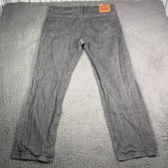 Levis 569 Jeans Mens 34x32 (Fits 36x32) Gray Washed Denim Loose Straight Baggy - Picture 2 of 9